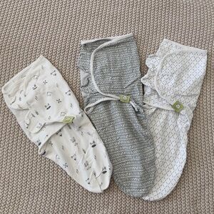 Keababies Organic Baby Boy Swaddle Set Of 3 Size One Size 100% Cotton